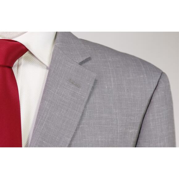 Indochino Cutom Tailored Light Gray Wool Linen 2-Btn Suit 44R - Picture 4 of 9